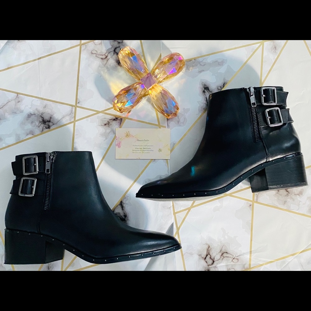 BLEECKER & BOND Size 7.5 Black Georgia Boots